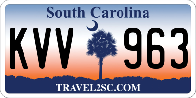 SC license plate KVV963