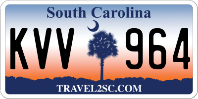 SC license plate KVV964