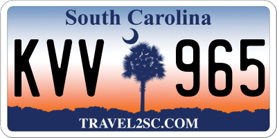 SC license plate KVV965