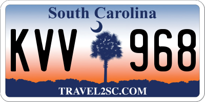 SC license plate KVV968