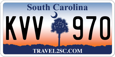 SC license plate KVV970