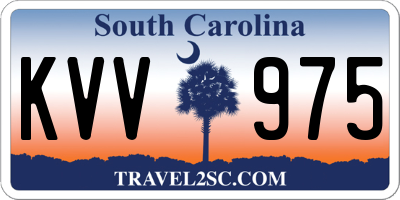 SC license plate KVV975