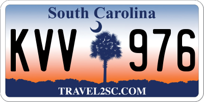 SC license plate KVV976