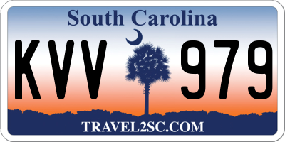 SC license plate KVV979