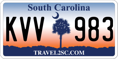 SC license plate KVV983