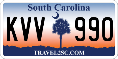 SC license plate KVV990