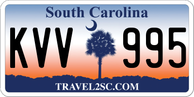 SC license plate KVV995