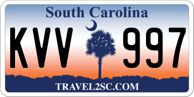 SC license plate KVV997
