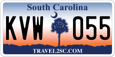 SC license plate KVW055