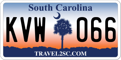 SC license plate KVW066