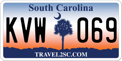 SC license plate KVW069