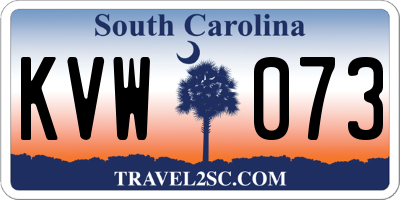 SC license plate KVW073