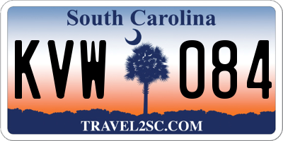SC license plate KVW084