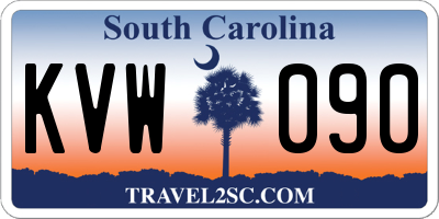 SC license plate KVW090