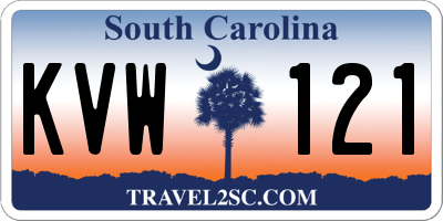 SC license plate KVW121