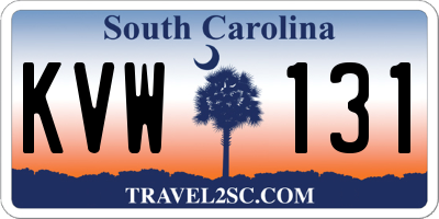 SC license plate KVW131