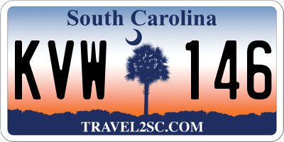 SC license plate KVW146