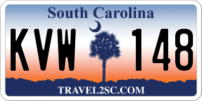 SC license plate KVW148