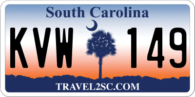 SC license plate KVW149