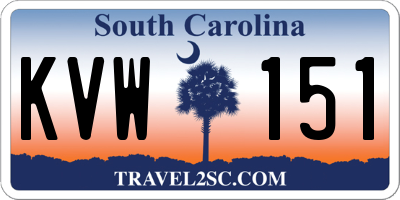 SC license plate KVW151