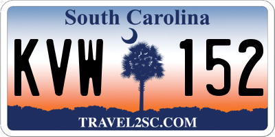 SC license plate KVW152