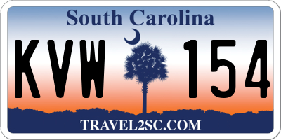 SC license plate KVW154