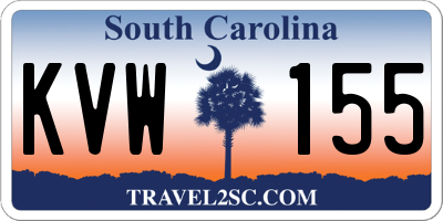 SC license plate KVW155