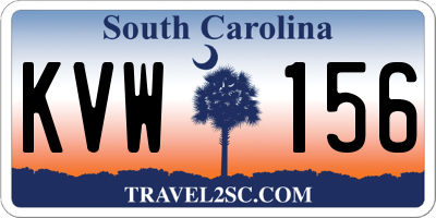 SC license plate KVW156