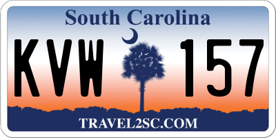 SC license plate KVW157