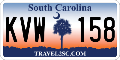 SC license plate KVW158