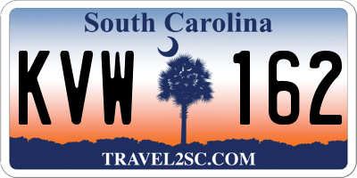 SC license plate KVW162