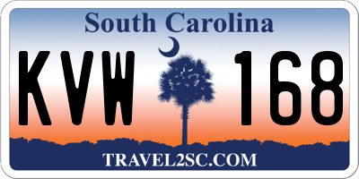 SC license plate KVW168