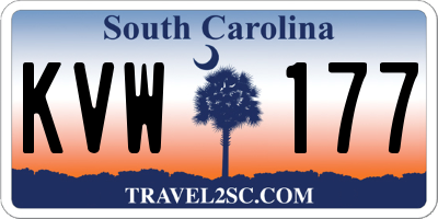 SC license plate KVW177