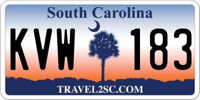 SC license plate KVW183