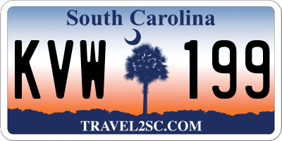 SC license plate KVW199