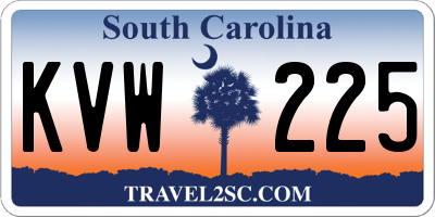 SC license plate KVW225