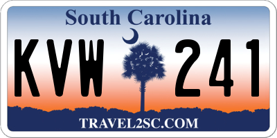 SC license plate KVW241
