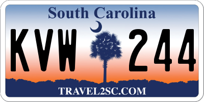 SC license plate KVW244