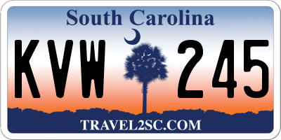 SC license plate KVW245