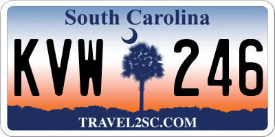 SC license plate KVW246