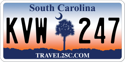 SC license plate KVW247