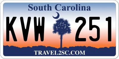 SC license plate KVW251