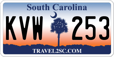 SC license plate KVW253