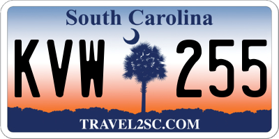 SC license plate KVW255