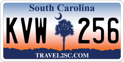 SC license plate KVW256