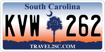 SC license plate KVW262