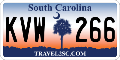 SC license plate KVW266