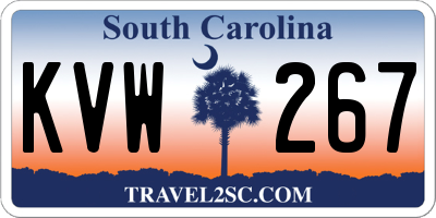 SC license plate KVW267