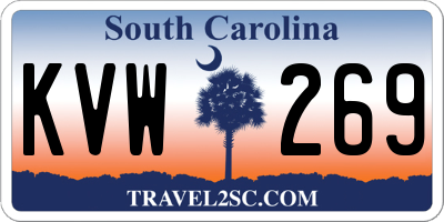SC license plate KVW269