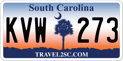 SC license plate KVW273